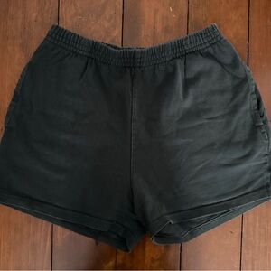 Brandy Melville Dark Green Sweatpant Shorts